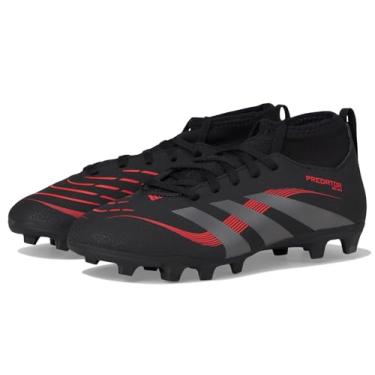 Imagem de adidas Chuteira de futebol infantil Club Predator Sock Firm Multi Ground, Preto/cinza/vermelho lúcido, 12.5 Little Kid