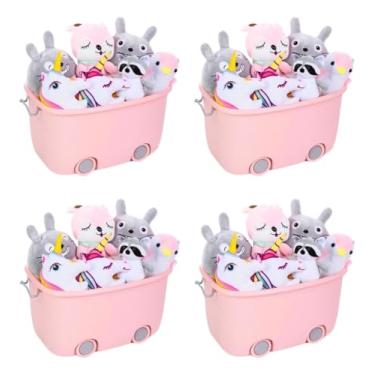 Imagem de Kit 4 Caixas Organizadoras Quarto De Criança E Lego - M