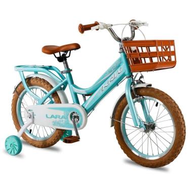 Imagem de Bicicleta KRW Infantil Aro 16 Lara Menina Aço Carbono Freio V-Brake com Rodas Laterais F16