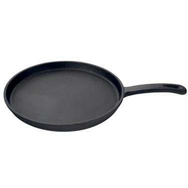 Imagem de Jim Beam Frigideira de ferro fundido pré-temperada de 26,7 cm para grelha, gás, forno, elétrica, indução e vidro, preta