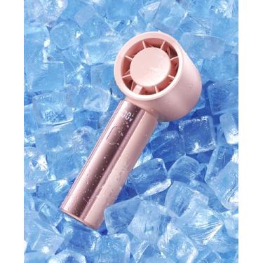 Imagem de coldSky Ventilador turbo portátil portátil, ventilador pessoal de alta velocidade recarregável de 4000 mAh com 5 velocidades, pequenos ventiladores de resfriamento com visor digital para mulheres ao