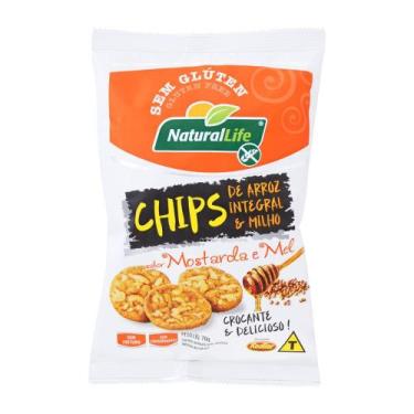 Imagem de Chips de Arroz Integral e Milho Sabor Mostarda e Mel Sem Glúten Natura
