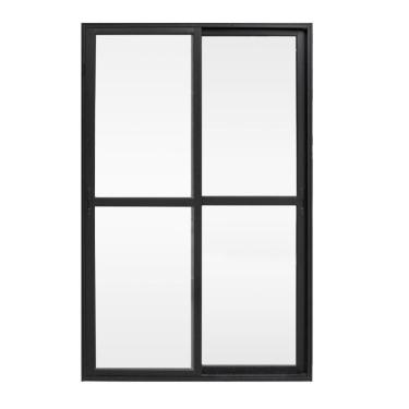 Imagem de Porta De Alumínio De Correr 210x120cm 2 Folhas Suprema Preto