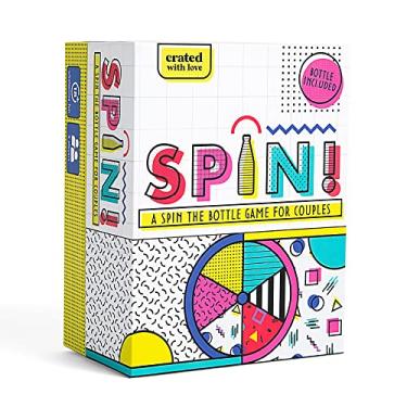 Imagem de Spin! - A Spin The Bottle Game for Adult Couples with Bottle Included - Truth or Dare Game for You and Your Partner with 4 Types of Cards