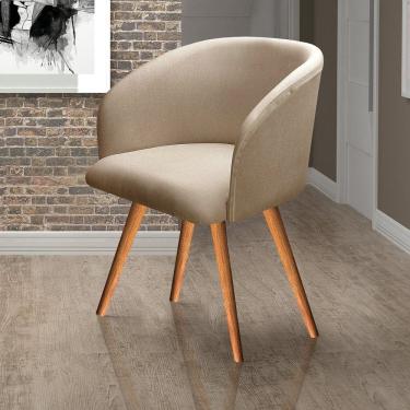 Imagem de Poltrona Atenas Pé Palito Decorativa Para Sala De Estar Marrom