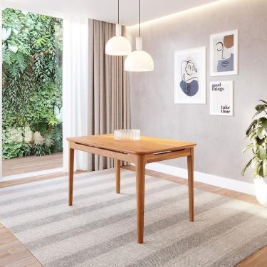 Imagem de Mesa De Jantar 4 Lugares 130cm Miriti Cabecasa Madeiramadeira Caramelo