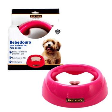 Imagem de Bebedouro Cães de Pêlos Longos Boia Limitador de Água 500ml Pet Flex, 