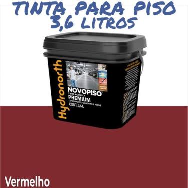 Imagem de Tinta Piso NovoPiso Galão 3,6 Litros Diversas Cores Hydronorth, Vermel