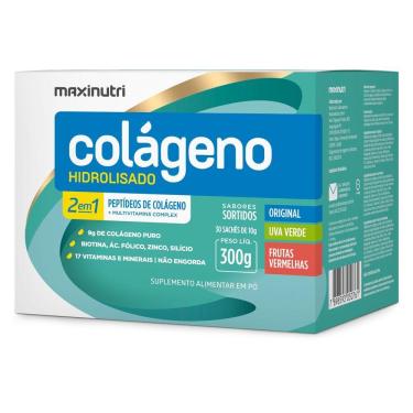 Imagem de Colágeno Hidrolisado 2 Em 1 Maxinutri 30 Sachês Sortidos