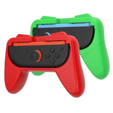 Imagem de VGBUS 2Pack Joy-Con Grips for Nintendo Switch 2 (2025),Ergonomic Design Controller Grip Kit Accessories for Switch 2. (2PACK-RED&GREEN)