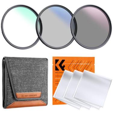 Imagem de Kit de filtro de lente K&F Concept 58mm UV/CPL/ND (3 peças)