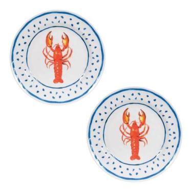 Imagem de Kit 2 Pratos Rasos 28cm Melamina Restaurante Buffet Lagosta - Florarte