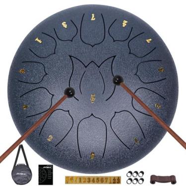 Imagem de Tambor de língua de aço JYTMUS 13 Notes de 30 cm com bolsa, livro e ma