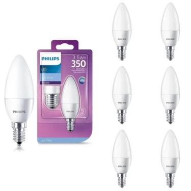 Imagem de 7 Lâmpada Led Vela 3.5w Philips Bivolt 6500k E14/27 350lm
