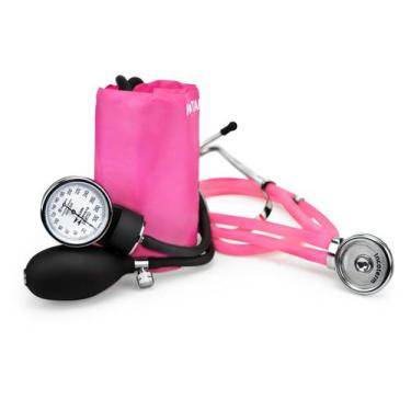 Imagem de Conjunto Estetoscópio E Esfigmomanômetro C200 Pink Incoterm
