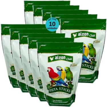 Imagem de Alcon club psita sticks 450g super premium kit com 10 para papagaios e