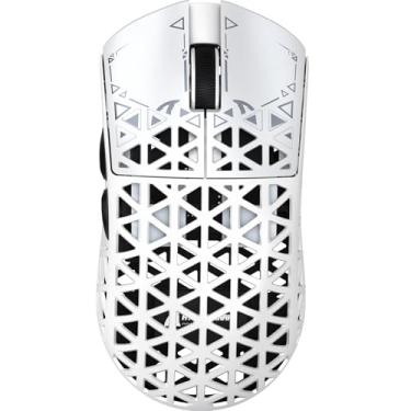 Imagem de ATTACK SHARK R5Ultra Mouse para jogos sem fio de fibra de carbono 8K com 42000 DPI -Sensor PAW3950 MAX -39g Ultraleve-Nordic 52840 MCU Chip-Wired/BT/2.4GHz Wirelss mouse programável para PC/Mac