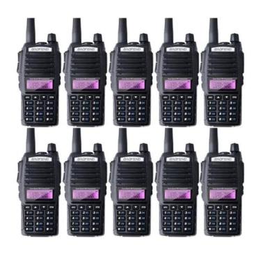 Imagem de Kit 10 Walkie Talkie Baofeng Uv82 Longo Alcance Uhf Vhf Fone - Radio C