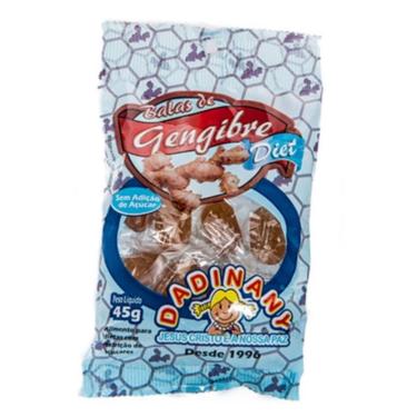 Imagem de Bala Tuquinha Gengibre Diet Dadinany 45g