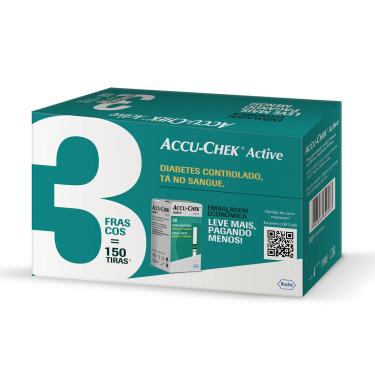 Imagem de Accu-Chek Active Embalagem Econômica 3 Frascos de 50 Tiras