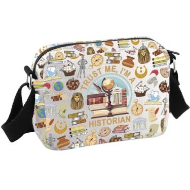 Imagem de GJTIM Bolsa tiracolo Historian Gift Social Studies History Lover Present Trust Me I'm a Historian, Historian Hkb, Multifuncional