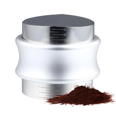 Imagem de Distribuidor de café de 53,3 mm e adulteração 2 em 1 Ferramenta de distribuição de café expresso de altura ajustável Cabeça dupla de cafeteria de aço inoxidável para barra de café (53,3 mm)