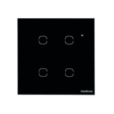 Imagem de Interruptor Smart Wi-fi Touch 4 Teclas Preto Ews 1004 4850028 - INTELB
