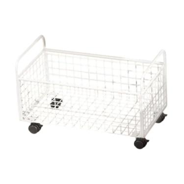 Imagem de Milageto Livro do carrinho de arquivo rolante Bin Under Desk Bookshelf Storage Storage Storage Bin Utility Cart para itens diários Arquivos Snack School Sachão, M