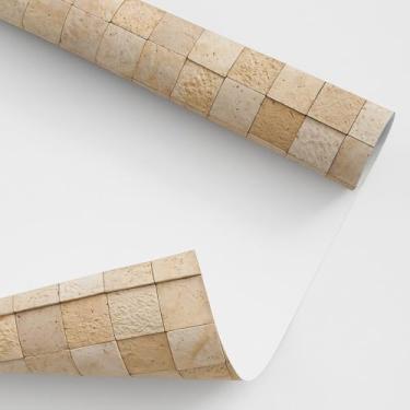 Imagem de Papel de Parede Realista Pastilha Canjiquinha Lavável Autocolante 5 Metros x 45 Cm