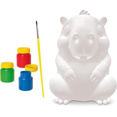 Imagem de Capivara para Colorir com Tinta Guache Lavável e Pincel - Samba TOYS