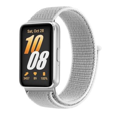 Imagem de Pulseiras de nylon para Samsung Galaxy Fit 3 femininas e masculinas, pulseira de substituição macia e ajustável compatível com acessórios para smartwatch Galaxy Fit 3
