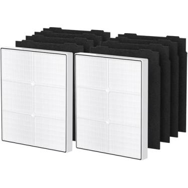 Imagem de Filtro de substituição AP510 AP450 para Whirlpool Whispure 1183054K 8171434K serve para purificador de ar AP450 AP510 AP51030K AP51030KB AP45030K WP500 WP1000, 2 H13 True HEPA + 8 ativados Pré-filtro