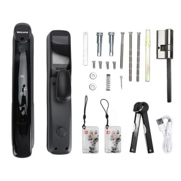 Imagem de Porta Smart Lock 8 maneiras de desbloquear o cartão de senha da impressão digital NFC Chave de senha virtual Senha temporária aplicativo de desbloqueio de porta de entrada de porta