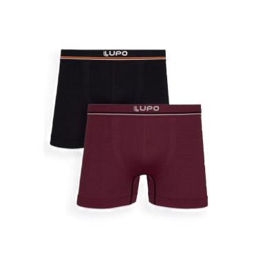 Imagem de Kit com 2 Cuecas Adulto Boxer Microfibra Cós Uni Faixa Lupo