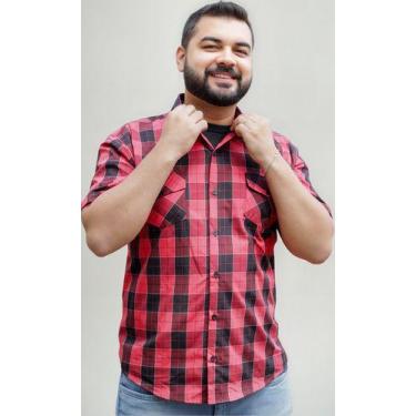 Imagem de Camisa Social Xadrez Adulto Masculina - Maximus, Cor 7, G Número 4