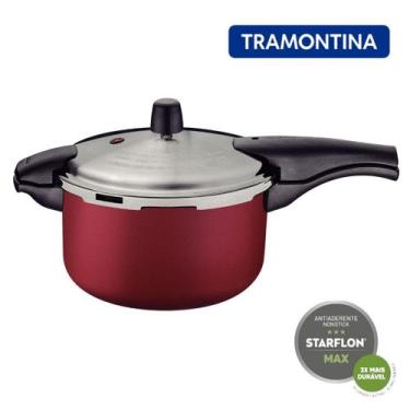 Imagem de Panela De Pressão Tramontina 6 Litros Vancouver Effect Fechamento Exte
