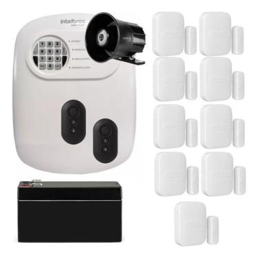 Imagem de Kit Alarme Sem Fio Intelbras com 9 Sensores Magnéticos via Aplicativo