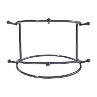 Imagem de Dynwave Suporte de exibição Crown Rack de armazenamento Elegante Versátil Acessórios de Cabelo Organizador para Loja Casamento Shopping Centers Exposição, Preto de 2 Camadas