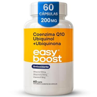 Imagem de Coenzima Q10 Ubiquinol + Ubiquinona Easy Boost + Vitamina E com TCM 200mg 60 Capsulas