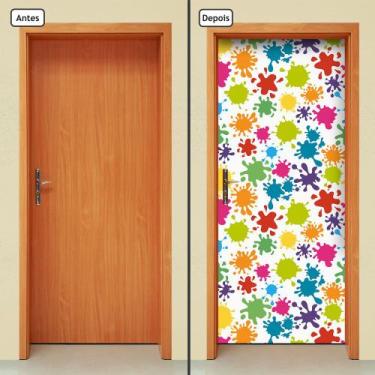 Imagem de Adesivo Decorativo de Porta - Manchas de Tinta - 807cnpt - Allodi