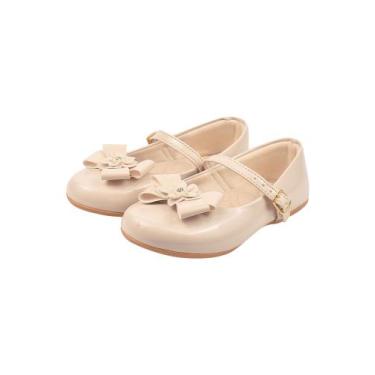 Imagem de Sapatilha Infantil Feminina Menina Laço Flor Off White - Magia de Cria