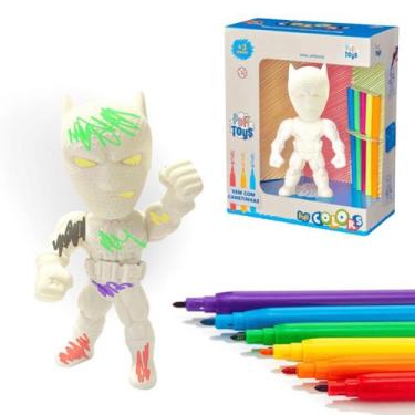 Imagem de Super Black Vinil Atóxico Para Colorir Com Canetinha Pintura Macio Bri