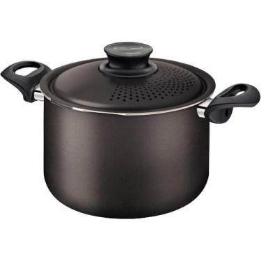 Imagem de Espagueteira Tramontina Paris em Alumínio com Revestimento Interno e Externo em Antiaderente Starflon Max com Tampa de Alumínio Chumbo 24 cm 7,3 L