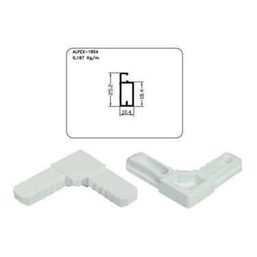 Imagem de 4 X Cantoneira Para Perfil De Alumínio Tela Mosquiteira