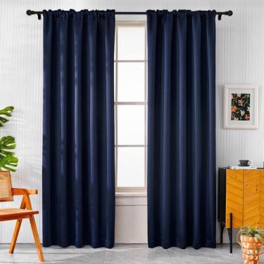 Imagem de Cortinas Blackout Pickluc 2 painéis azul marinho 240x260cm