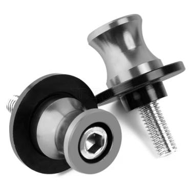 Imagem de BYYINGSUS Carretéis de braço oscilante de motocicleta parafusos de suporte de 8 mm acessórios de alumínio M8 compatíveis com GSXR 1000 750 600 K1 K2 K3 K4 K5 K6 K7 K8 K9 K11 (titânio)