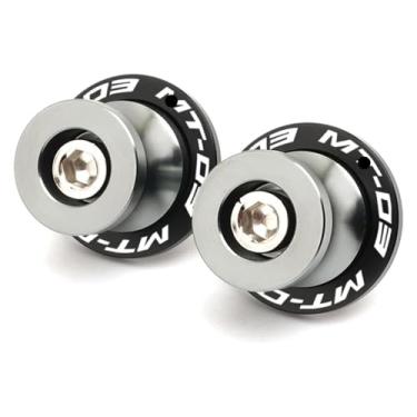 Imagem de BYYINGSUS Carretéis de braço oscilante de 6 mm parafusos deslizantes acessórios de motocicleta compatíveis com Y&AMAHA MT03 MT09 MT10 MT 03 09 10 (titânio Mt03)
