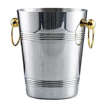 Imagem de Balde de gelo banheira de gelo balde de champanhe balde de champanhe balde de gelo de aço inoxidável balde de gelo de vinho engrossado balde de gelo criativo balde de vinho balde refrigerador (cor