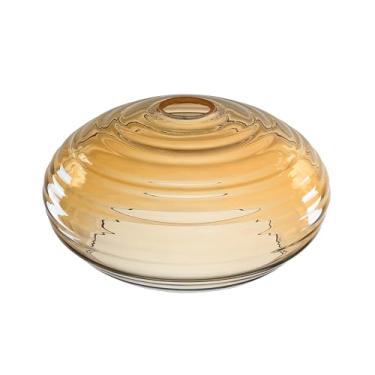 Imagem de 1 pacote de substituição de cúpula de vidro âmbar, capas de luz para ventilador de teto, abajures de tambor de vidro para candelabro, arandelas de parede, luminária pendente, tamanho ajustável de 4,16