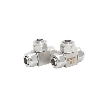 Imagem de 1 peça PE série 304 aço inoxidável conector tee de torção rápida PE6 PE8 PE10 PE12 componentes pneumáticos ferramentas pneumáticas (PE10)
